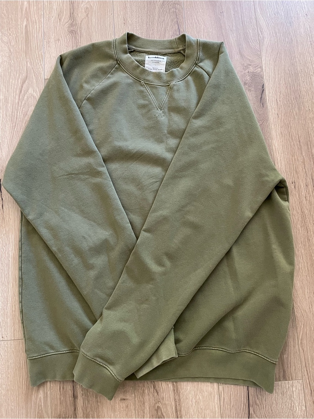 Brooklinen the loungewear collection made USA fleece crewneck sweatshirt L